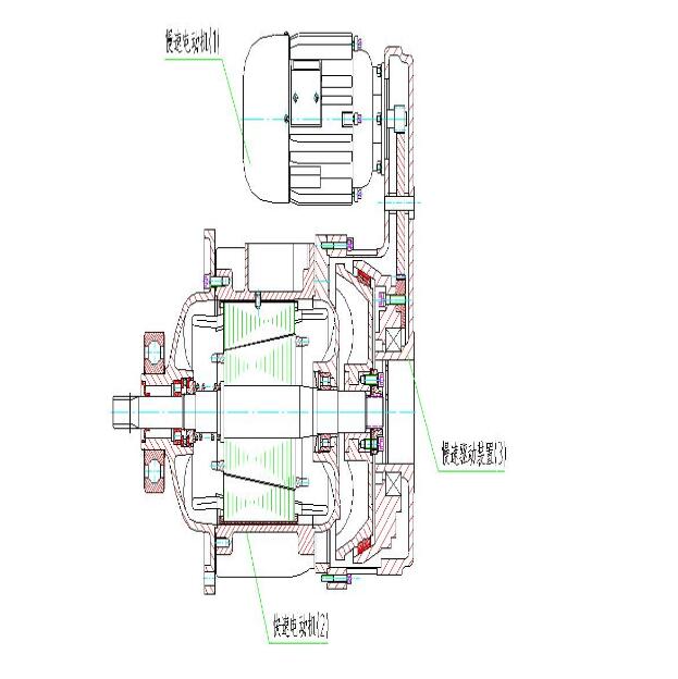 MD1型電動葫蘆主、副電機(jī)組合圖